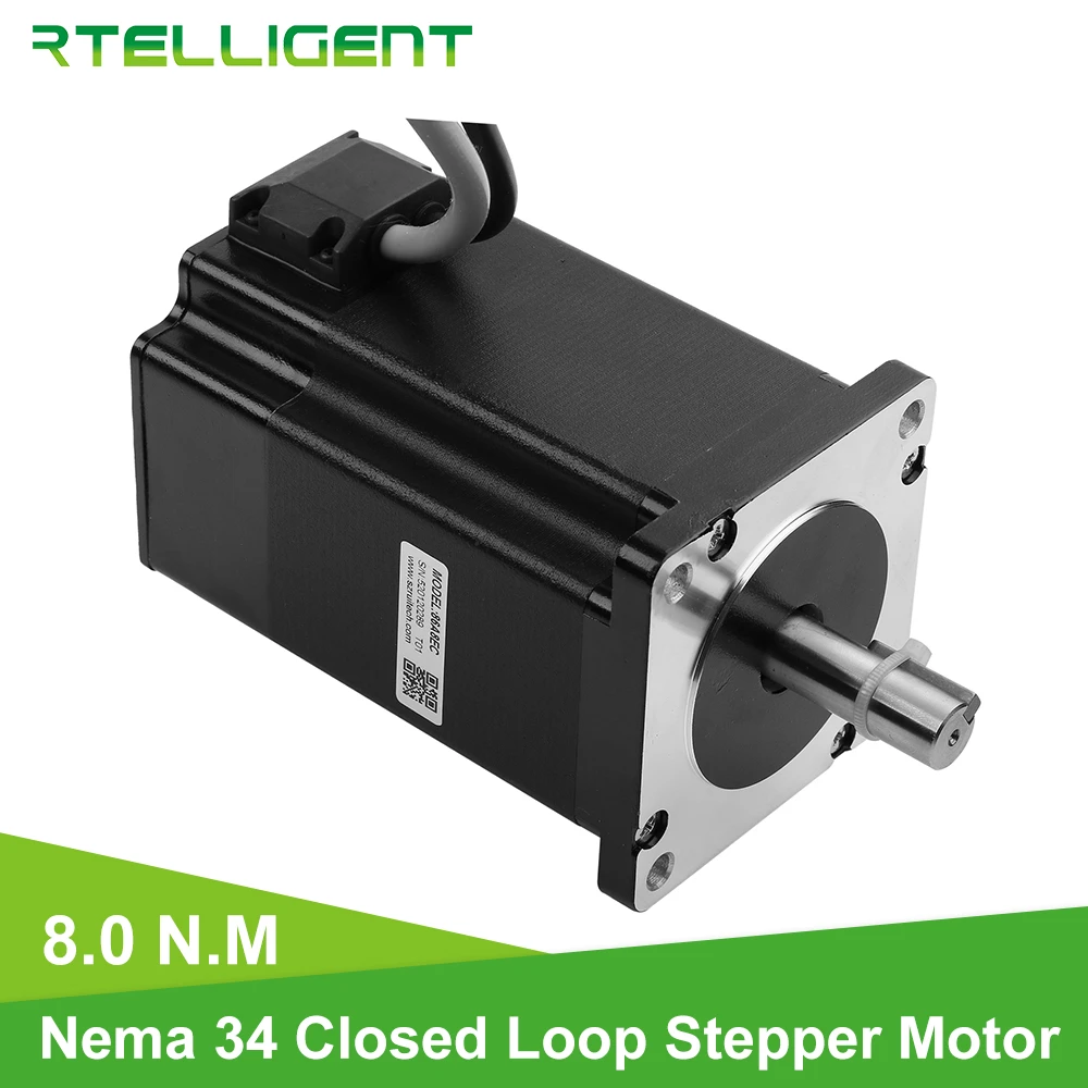 Rtelligent High Torque Nema 34 86A8EC 8.0N.M Hybird CNC Closed Loop Stepper  Motor Easy Servo Motor Step servo with Encoder|Stepper Motor| - AliExpress