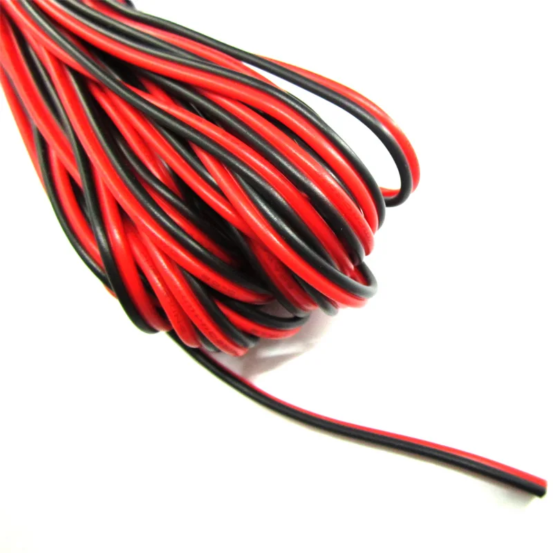 2Pin 3Pin 4Pin 5Pin 1 м 5 м 10 м 18AWG 20AWG 22AWG Электрический провод кабель-удлинитель для одного Цвет RGB/RGBW светодиодный подключение полосы - Испускаемый цвет: 2Pin Red Black Wire