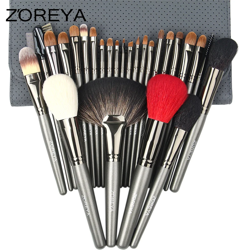 Высококачественные кисти для макияжа ZOREYA Sable набор из 26 профессиональных кистей