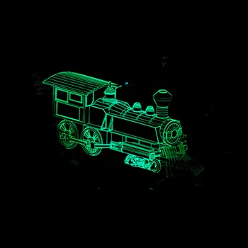 

New Train Head 3d Lamp 7 Color Touch Control Remote 3d Led Visual Lamp Gift Led Night Light Usb Led 3d Light Fixtures