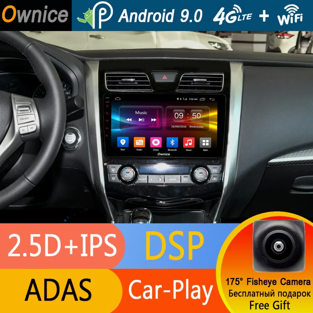 Cheap 10.1" IPS Octa 8 Core Android 9.0 Car Radio DVD Player for Nissan Teana 2013 2014 2015 2016 Stereo GPS Navigation DSP CarPlay 1