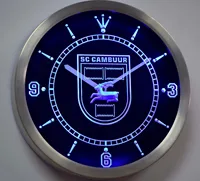 nc1019 SC Cambuur Leeuwarden Eredivisie Football Neon Light Signs LED Wall Clock 2