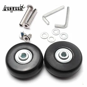 

AEQUEEN 1 Pair Luggage Replacement Wheels For Suitcase Axles Deluxe Repair OD 50mmx20mm Rubber Luggage Wheels Travel Accessories