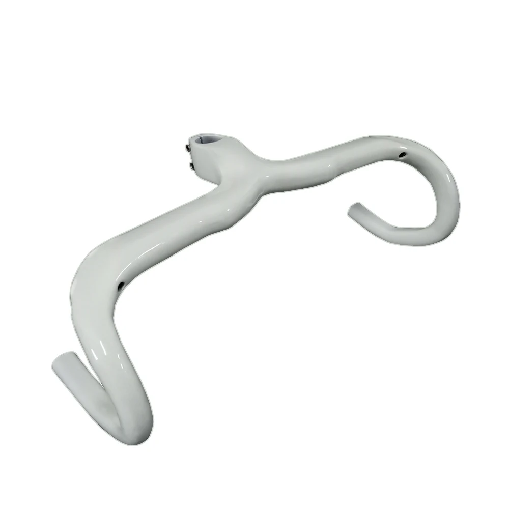 

White Road Carbon Handlebar Bicycle Handlebar Carbon Bike Handlebar Carbon Integrated Handlebar With Stem 28.6mm Bike Parts