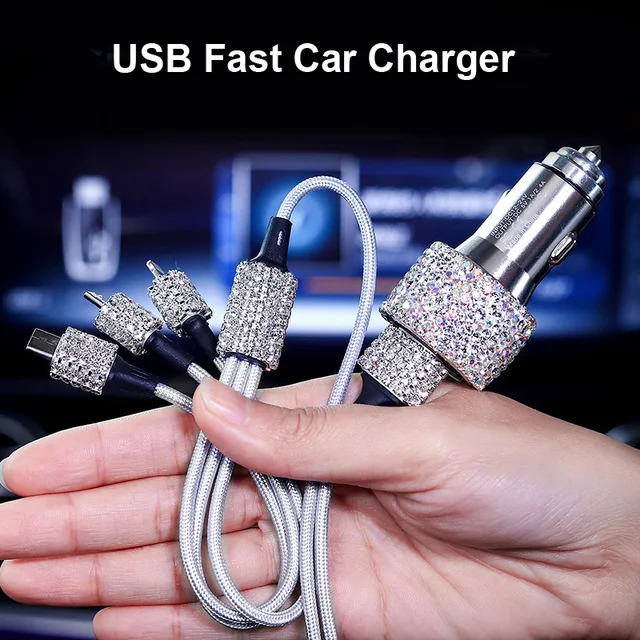 Diamond Crystal 3 in 1 USB Cable For iPhone Charging Charger Data Cable  Type C Type-c Micro USB Cable For Samsung Xiaomi Wire - AliExpress