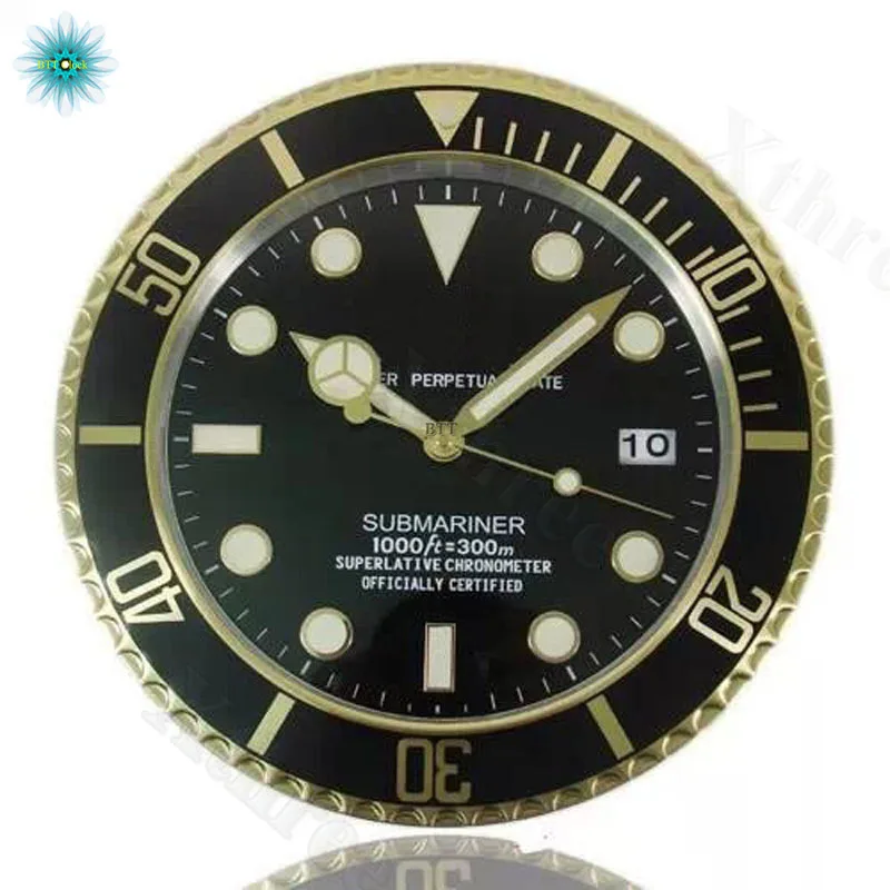 34 см/38 см Топ дизайн металлические часы настенные часы в форме с бесшумным механизмом