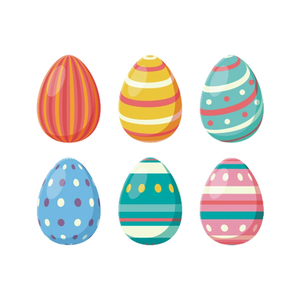 

2 Sheet Colorful Easter Egg Wall Sticker DIY Funny Creative Beautiful Removable PVC Decor Sticker For Home Easter Party Decor
