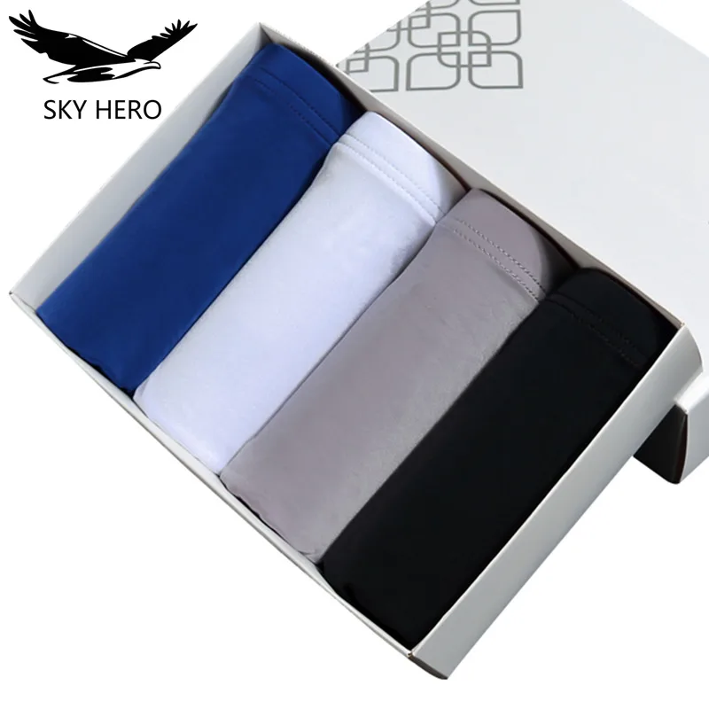 

4pieces/lot 2019 men underwear boxer shorts homme sexy calzoncillos boxers mens underpants shorts cool pouch male panties cueca