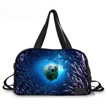 Шумные дизайны трендовые мужские и женские 3D акулы шаблон дорожная сумка вещевая сумка для багажа синяя Mochila большая емкость сумка через плечо