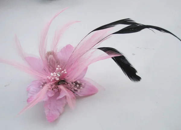 2017 Pink Flower Hair font b Accessories b font Woman Decoration Brooch Wedding Party Barrettes Hair