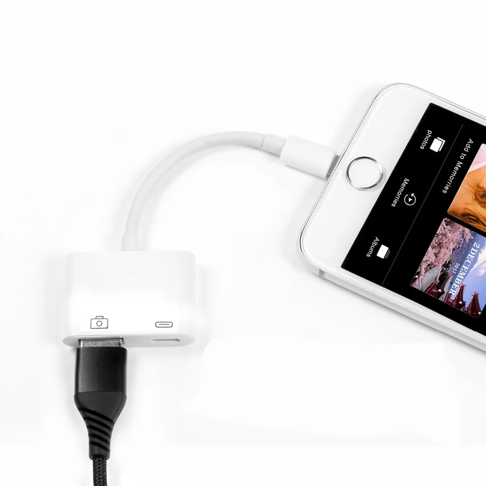 Адаптер Meenova Lightning OTG USB, хаб зарядный кабель для iPhone iPad iOS13, до 500 мАч ток USB флэш-накопитель, клавиатура, мышь