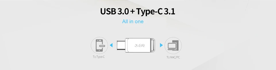 Teclast Типа С OTG на ходу USB Flash Drive 3.0 флешкарта 64 ГБ 32 ГБ 16 ГБ Двойной подключите флэш-Накопитель Смартфон Памяти Mini USB Stick Тип C индивидуальные
