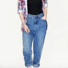 Джинсы женские Мама джинсы женщин джинсовка джинсы женские Высокая талия Винтаж корейские джинсы бренд Boyfriend джинсовые штаны для свободные мода плюс размеры дамы мотобрюки джинсы с высокой талией большие размеры