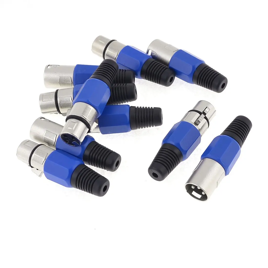 

Good 5 Pair Metal Female/Male XLR 3-Pin Jack Socket Plug Audio Connector
