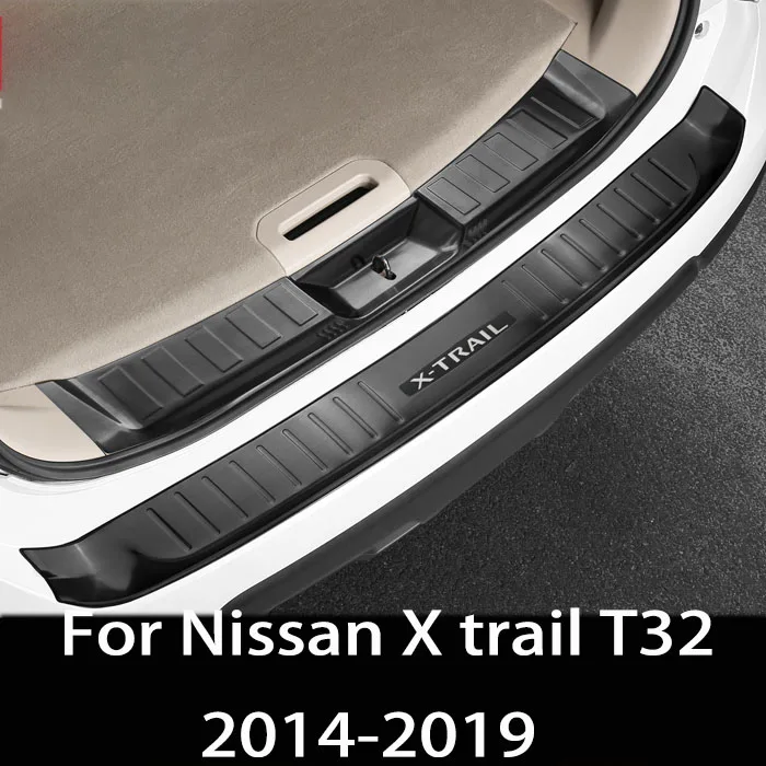 Для Nissan X trail T32 2014 2019 Автомобильный багажник внутри и снаружи порога задняя защита