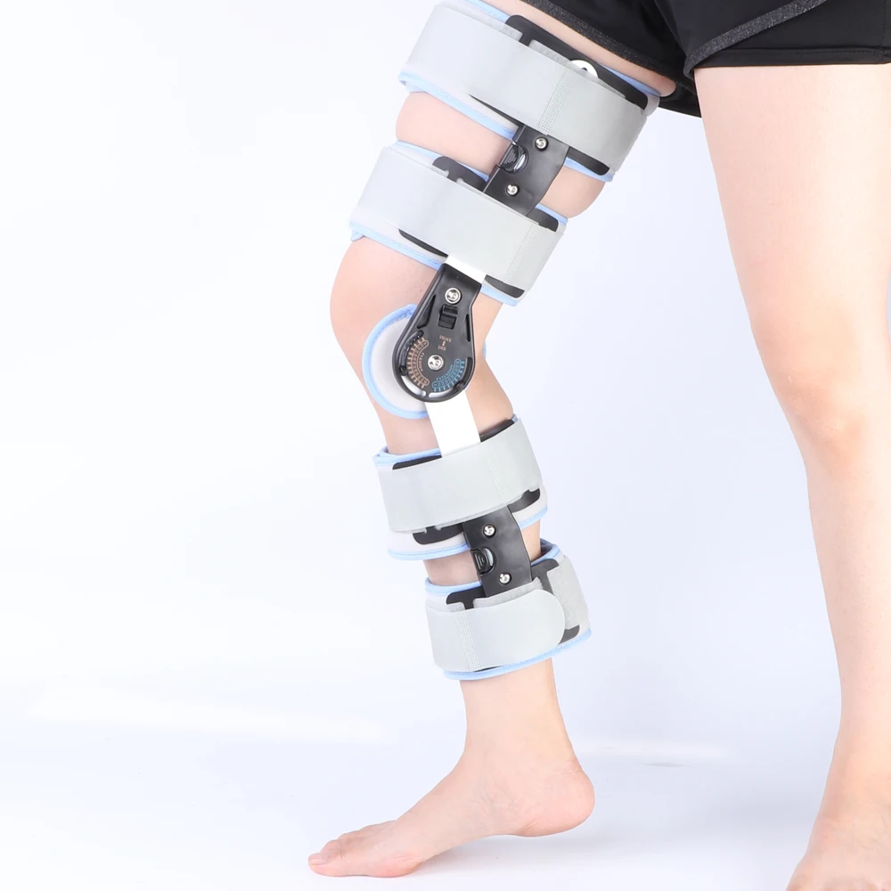  Medical Hinged Keen ROM Knee Brace Angle Adjustable Surgical fixation operative stabilization Fract