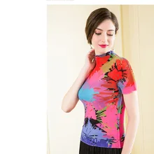 Miyake модная футболка с коротким рукавом новая сексуальная модная футболка с принтом водолазка