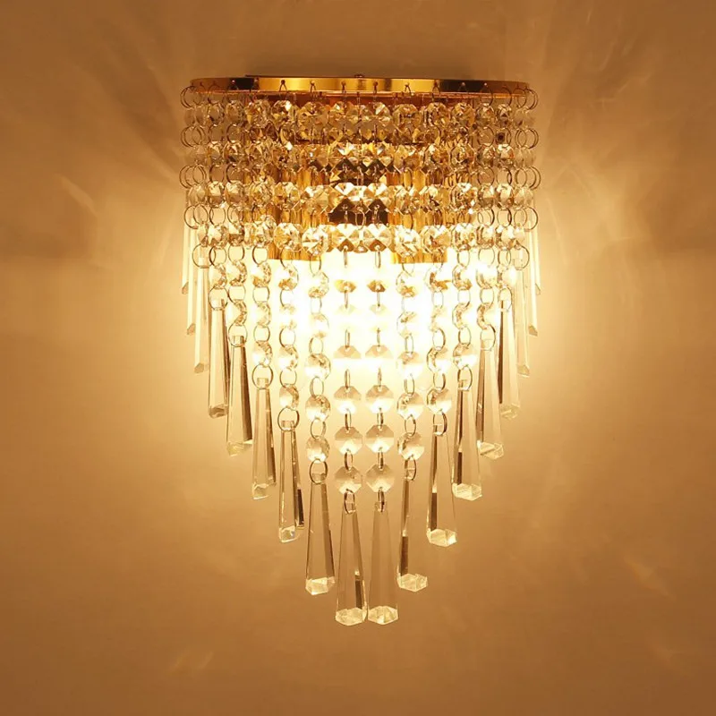 

Creative crystal E14 led wall lamps modern light fixture luminous lighting sconce AC85-265V Edison bulb Wall lights decorate