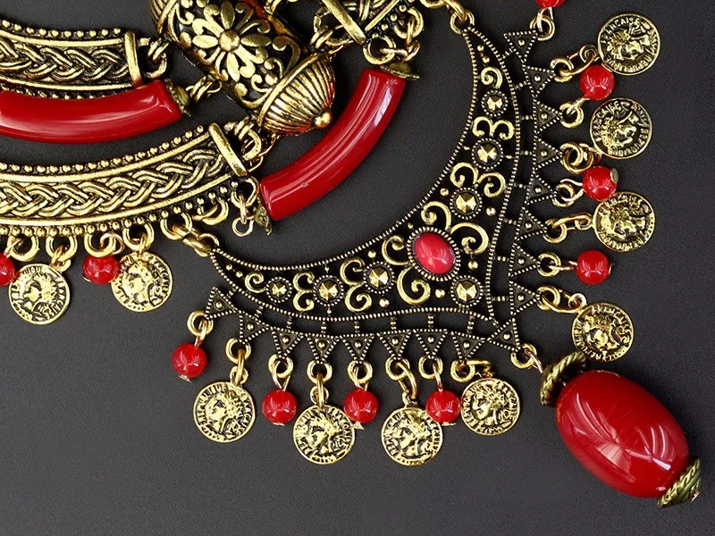 Дизайн, Ретро стиль, монета, многослойное ожерелье, весенние цветные ожерелья и подвески, винтажные богемные турецкие ювелирные изделия