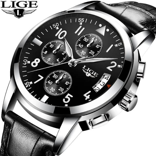 Best Price Relogio Masculino LIGE Mens Watches Top Brand Luxury Fashion Business Quartz Watch Men Sport Leatherl Waterproof Black Clock+Box Best Price Relogio Masculino LIGE Mens Watches Top Brand Luxury Fashion Business Quartz Watch Men Sport Leatherl Waterproof Black Clock+Box