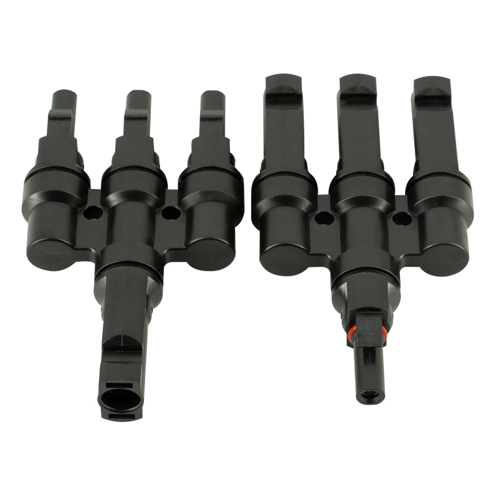 One Pair MC4 3T Connector One to Three Combiner 30A 1000V Waterproof MC4 Connector Photovoltaic Panel Cable Wire Connect