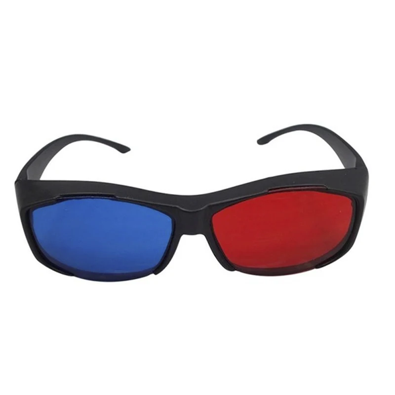 2x schwarzer Rahmen rot blau 3D Brille für dimensionale Anaglyphen Film 3D Film 