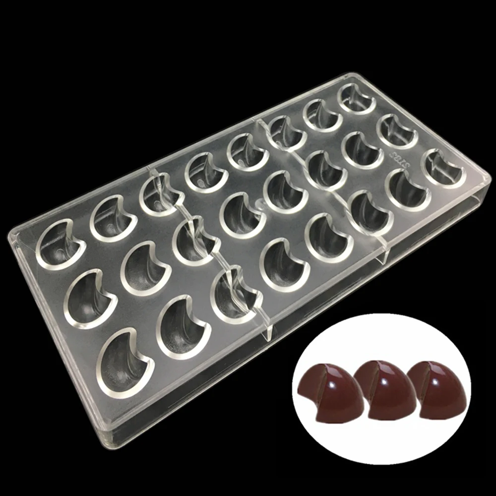 

Bakery and pastry tools moon shaped chocolate plastic molds,wholesale polycarbonate pastry moulds,rectangle plastic baking dish