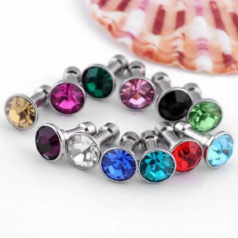 50 pieces Luxury Phone Accessories Small Diamond Rhinestone 3.5mm Anti