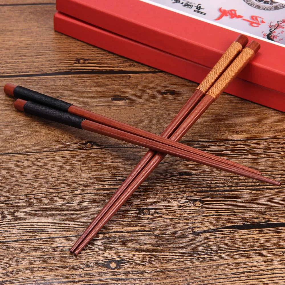 

Japanese-Style Natural Handmade Kamoku Wood Baby Chopsticks sushi game Tied wire reusable chopsticks knitting sticks