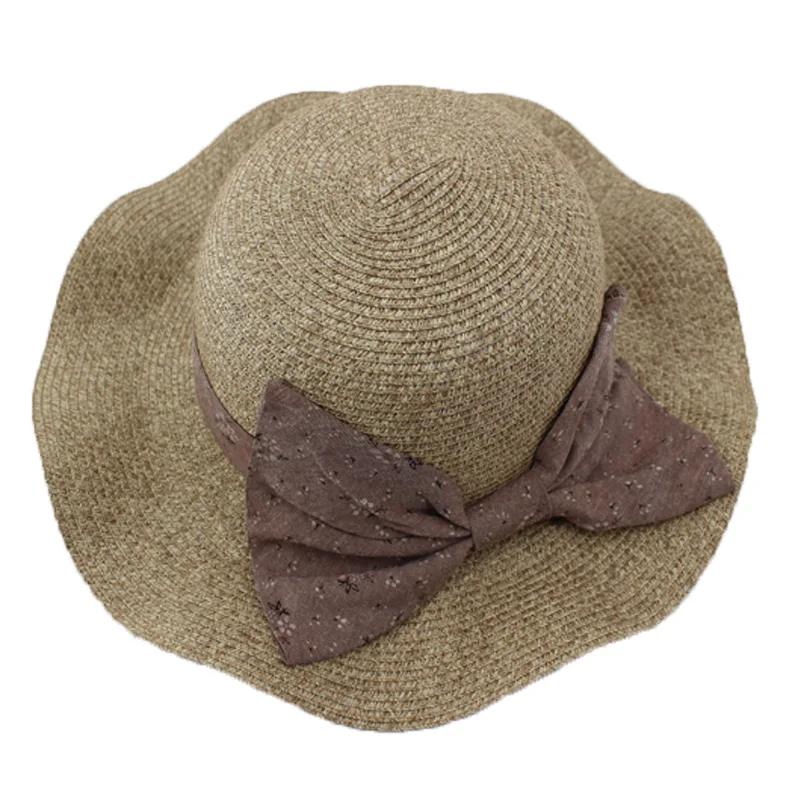 

Summer Straw Hats for Women Summer Beach Quality Wide Brim Big Bow Sun Hats