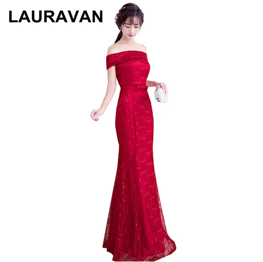 

black pretty boat neck women burgundy red blue black gold long mermaid evening special occasion dresses pictures for woman
