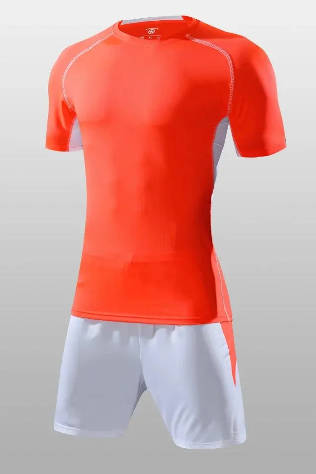 Boys blank soccer sets kids football jerseys and shorts youth running