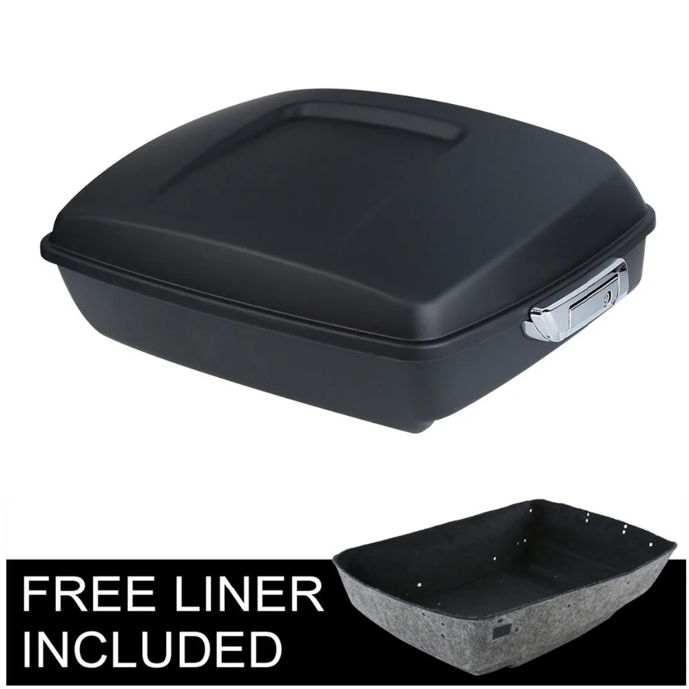 

Chopped Matt Black Luggage Trunk W/ Latch For Harley Touring Tour Pak Street Electra Road Glide 14-18 17 FLHR FLHX FLHXS