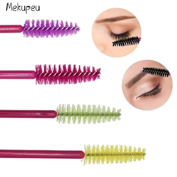 

Wholesale Nylon Mascara Wands Mix Colors Blue Eyelash Brushes For Eyelash Extension Disposable Makeup Brush