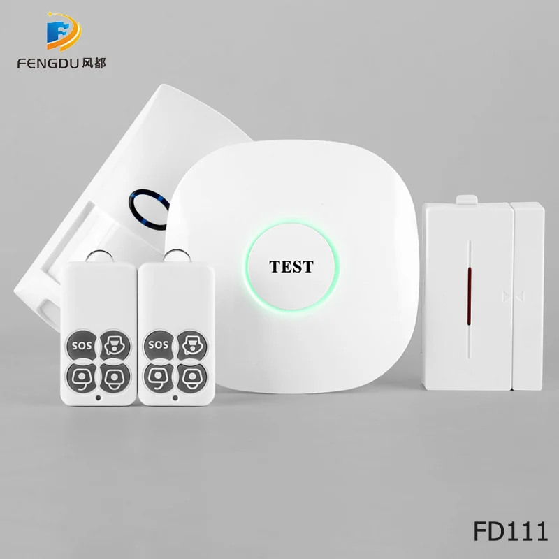 

Wireless GSM Alarm System 433MHz Home Burglar Security Alarm Door sensor motion sensor alarms Android IOS APP Intercom Siren