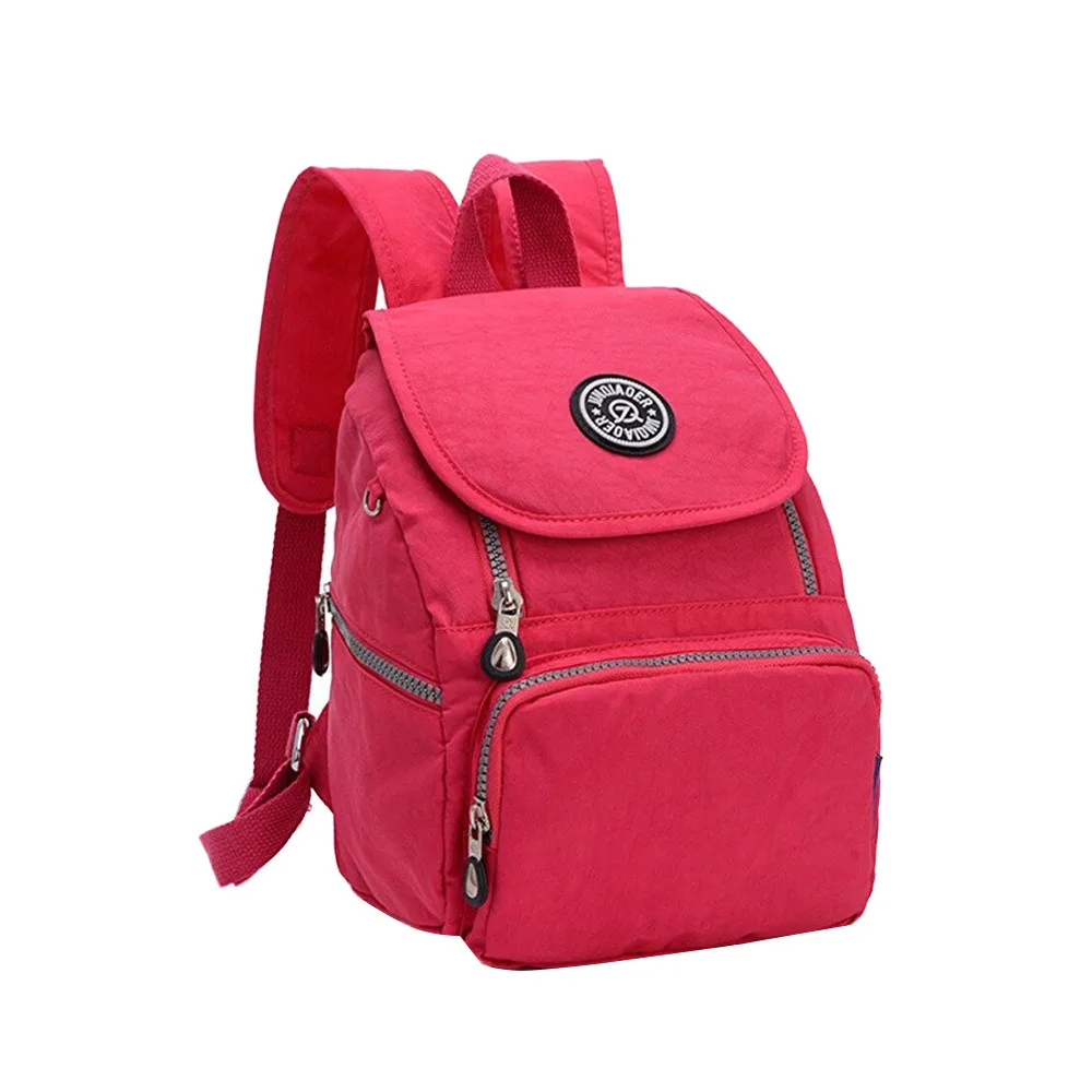 OCARDIAN женская сумка, модный простой Нейлоновый Рюкзак, кошелек для женщин и девочек, мини легкий рюкзак mar27 - Цвет: Hot red