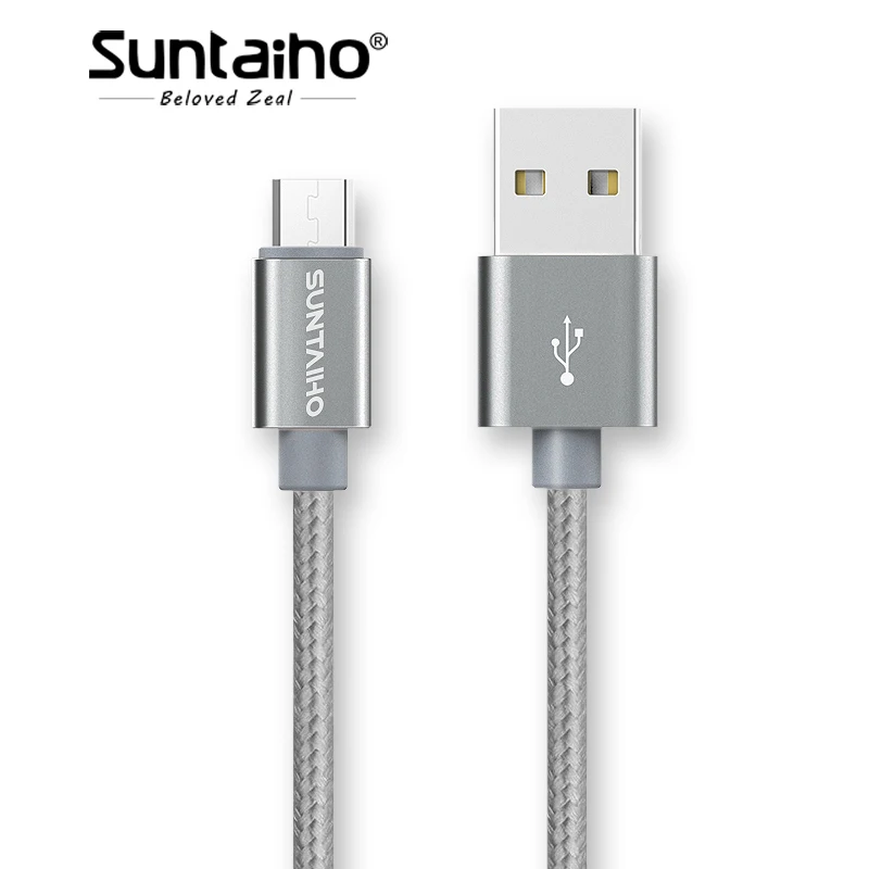 Suntaiho 5 В 2.4A USB к Micro USB кабель быстро Chaging кабель для samsung Xiaomi Зарядное устройство кабель для huawei LG USB кабель нейлон кабель usb