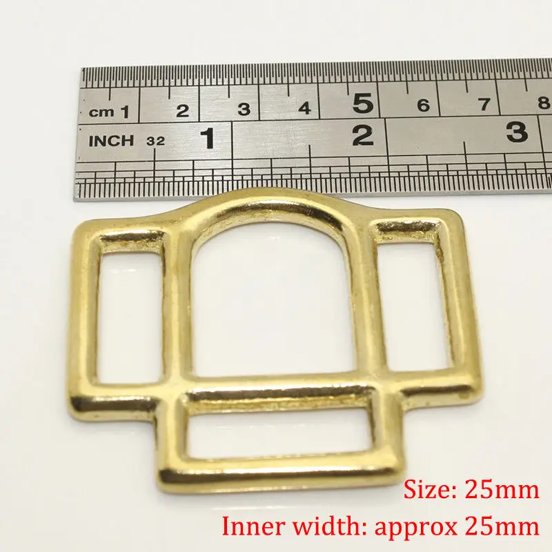 Твердая латунь лошади с лямкой на шее квадратный 3-сторонний с лямкой на шее уздечка пряжки Конное снаряжение кожи ремесла Сделай Сам аксессуар оборудования
