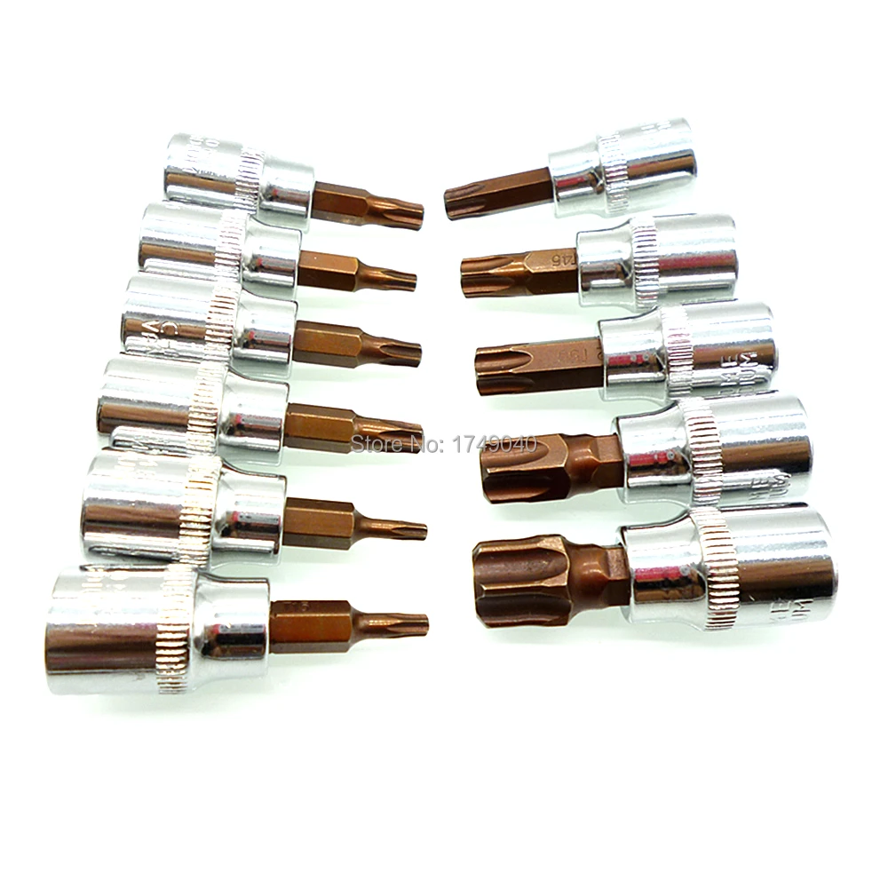 Набор торцевых Бит Torx Star 11 шт. 3/8 " Квадратный привод T10 T15 T20 T25 T27 T30 T40 T45 T50 T55 T60