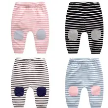 Весна и осень штанишки для малышей женский мужской повседнвыне детские штаны в полоску ткани ребенка детские большие ПП брюки Штаны для маленьких мальчиков и девочек