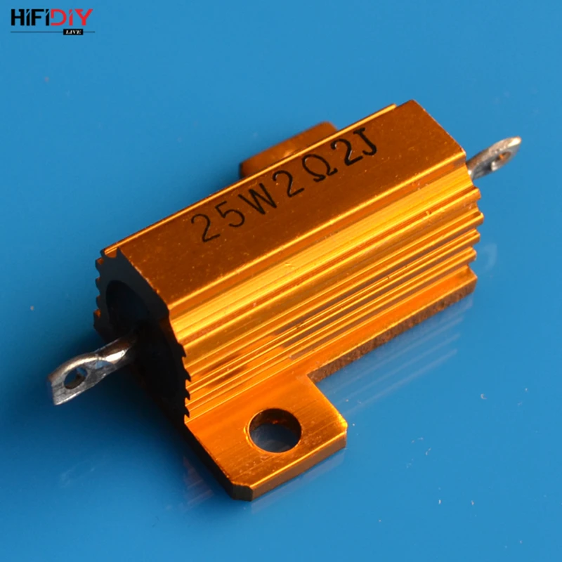 

HIFIDIY LIVE AUDIO Metal Aluminium Housed Shell High Power speaker frequency divider Resistor 25W 2.2 3.3 8.2 24 Ohm DIY parts
