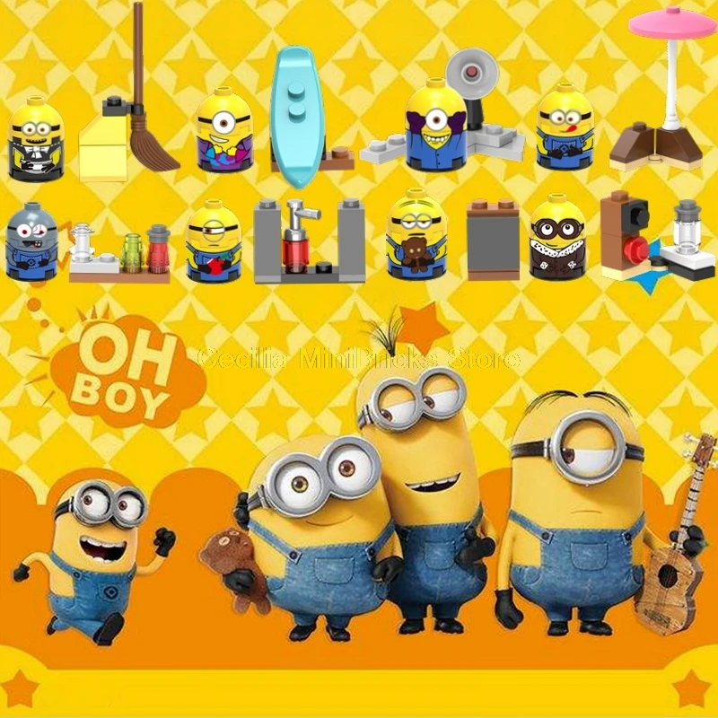 

Legoing Minions Pikachu SpongeBob The Simpsons House Building Blocks Toys for Children Compatible for Legoings 71016 71006