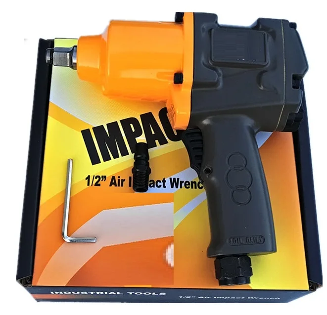 

1/2",900--2450N.M With silencer, noise reduction, Impact air torque wrench, pneumatic spanner tool auto truck car tire install