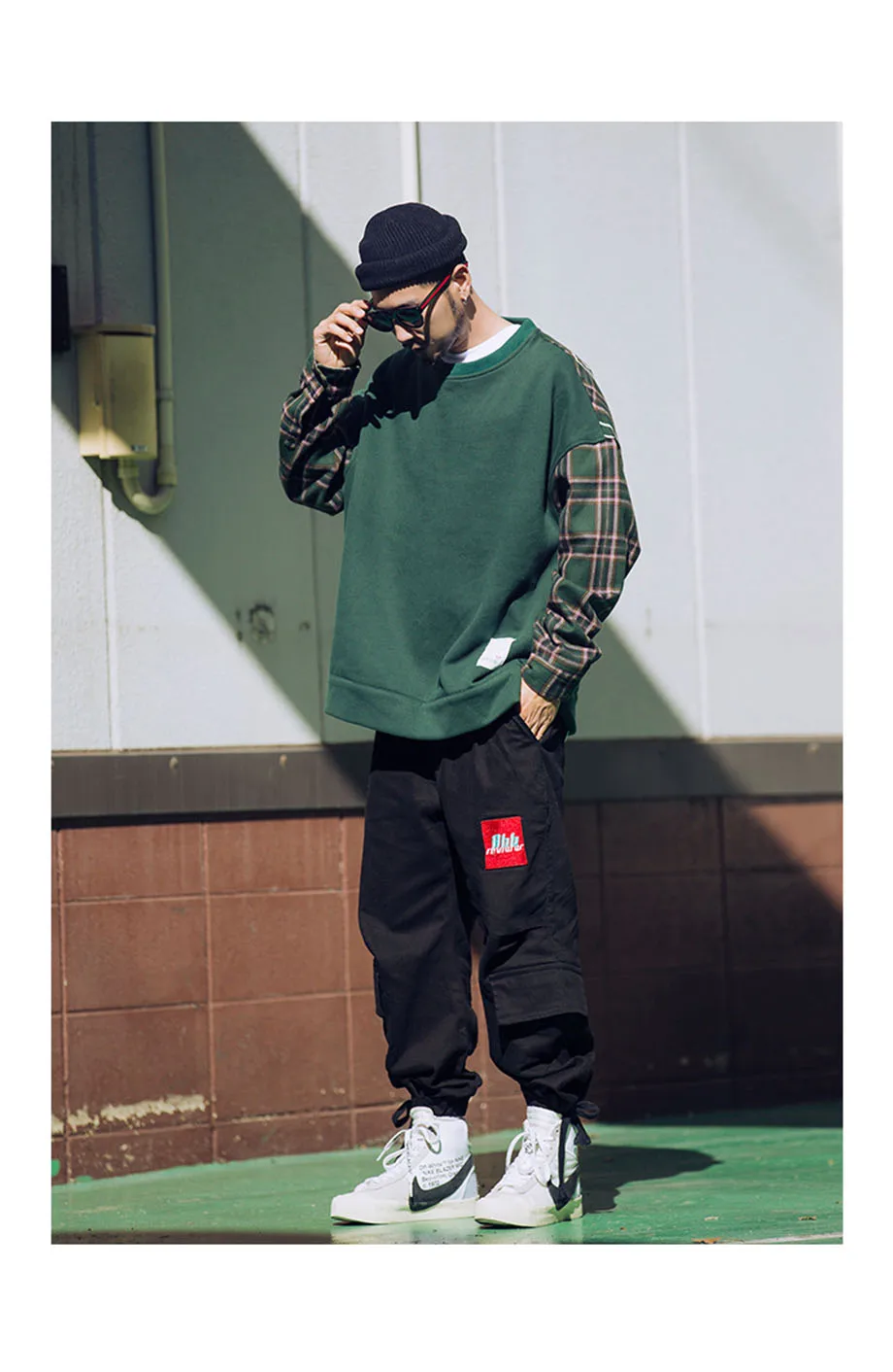 CHINISM цвет блок страйт брюки карго мужской Свободные шнурок карман Jogger брюки для девочек хип хоп Уличная длинные мотобрюки