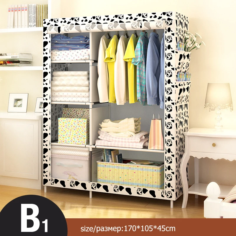 Modern Simple Non-woven Cloth Wardrobe Multi-function DIY Assembly Wardrobe Dust-proof Closet Home Furniture