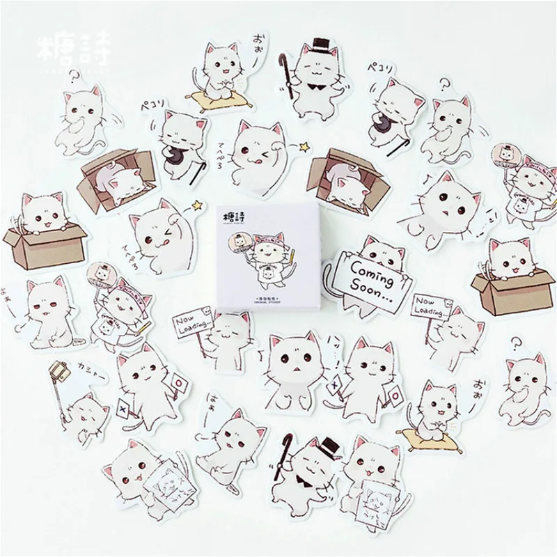 

45pcs/pack Kawaii bookmark Cute cat Pattern paper stationery items School Supplies teacher gift bookmarks for books
