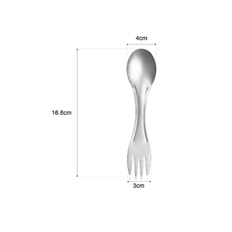 Outdoor Camping Picnic titanium Spoon Tableware titanium Fork Ultralight pure titanium Spork