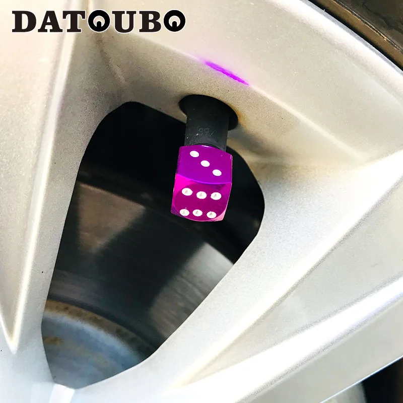 DATOUBO 4 шт. Высокое качество алюминиевый Игральный кубик униальный автомобильный шин клапан Кепки, яркий велосипедный клапан колпак, кости колеса колпачки против пыли