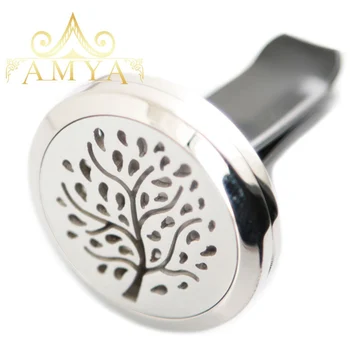 

Trees of Life Ocean Yoga 30mm Diffuser 316 Stainless Steel Car Aroma Locket Essential Oil Car Diffuser Lockets Free 40Pcs Pads