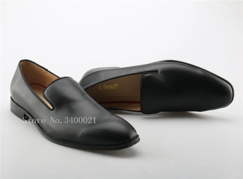 As Follwwith Apartamentos Dos Sapatos Moda Macio Deslizamento Em Salto Quadrado Couro Pic Mocassins Homens Pic Casuais Sapatas De Preto as wzaSSqI